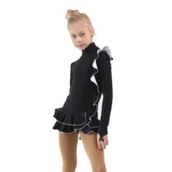 IceDress Figure Skating Dress - Thermal - Flamenco (Black With White) -Paramount Happy Shop 959036f575e2 30354 88809 06638.1582512135