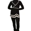 IceDress Figure Skating Outfit - Thermal - Line (Black With White Line)