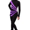 IceDress Figure Skating Dress-Thermal - Oriental 3 (Black And Purple)