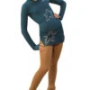 IceDress Figure Skating Dress - Thermal - Super Star (Dark Blue With Rhinestones)