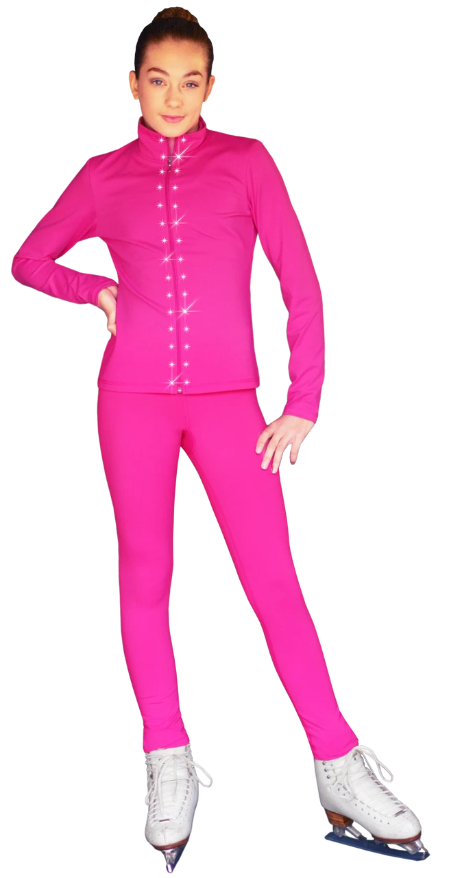 ChloeNoel PS711 Solid Color Skinny Yoga Off Ice Elite Figure Skating Pants W/ Front Pocket And Swarovski Crystal Block 5 ChloeNoel PS711 Solid Color Skinny Yoga Off Ice Elite Figure Skating Pants W/ Front Pocket And Swarovski Crystal Block - Image 5