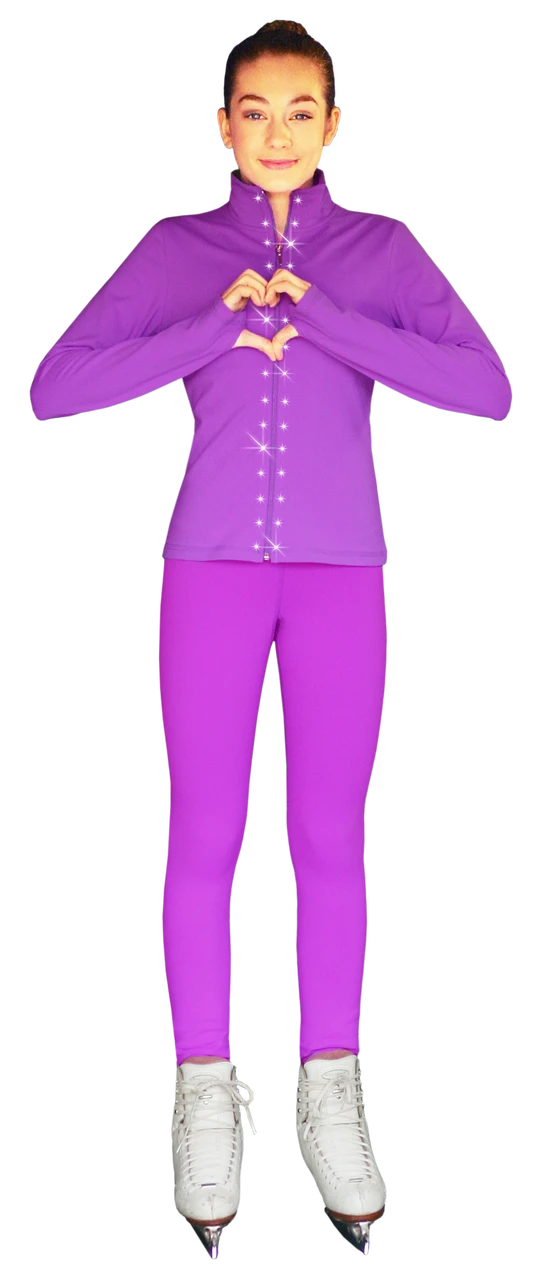 ChloeNoel PS711 Solid Color Skinny Yoga Off Ice Elite Figure Skating Pants W/ Front Pocket And Swarovski Crystal Block 3 ChloeNoel PS711 Solid Color Skinny Yoga Off Ice Elite Figure Skating Pants W/ Front Pocket And Swarovski Crystal Block - Image 3