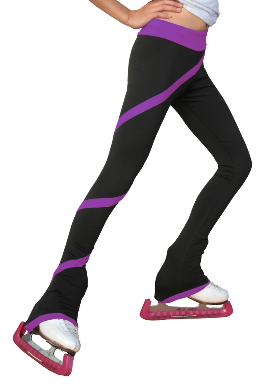 ChloeNoel P636F Spiral Light Weight Fleece Figure Skating Pants 2 ChloeNoel P636F Spiral Light Weight Fleece Figure Skating Pants - Image 2