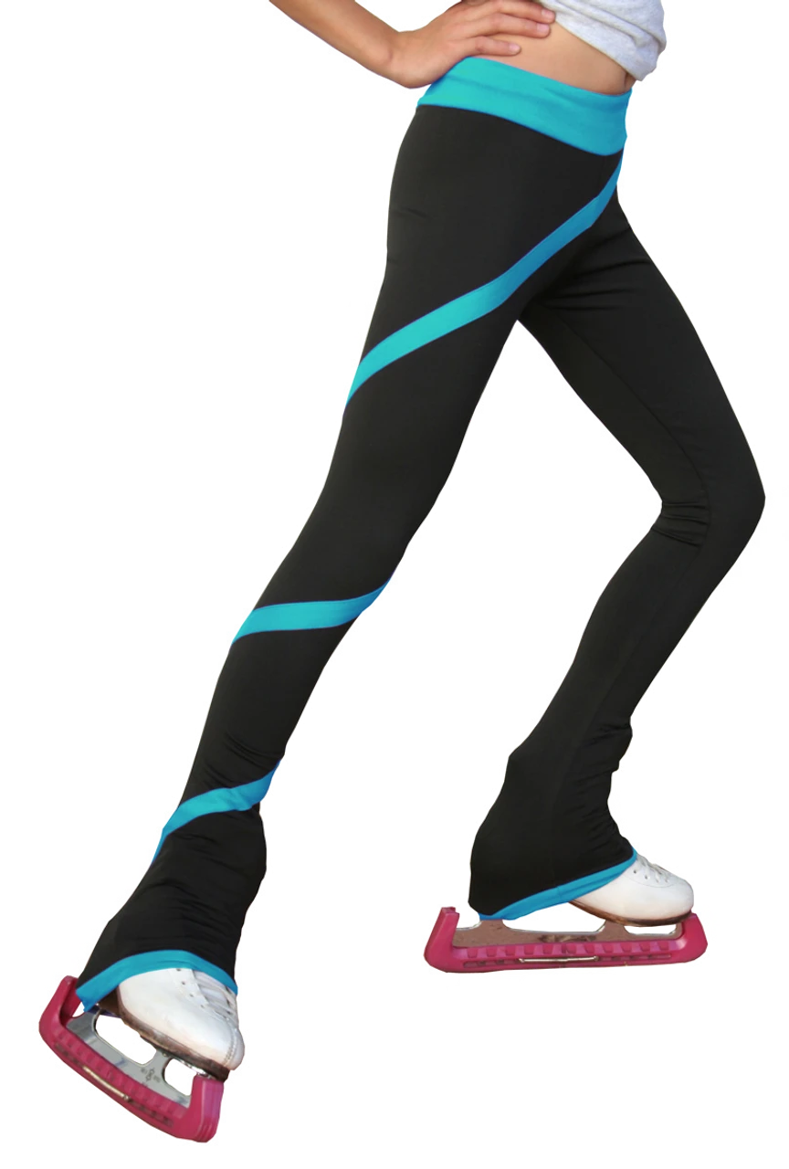 ChloeNoel P636F Spiral Light Weight Fleece Figure Skating Pants 3 ChloeNoel P636F Spiral Light Weight Fleece Figure Skating Pants - Image 3