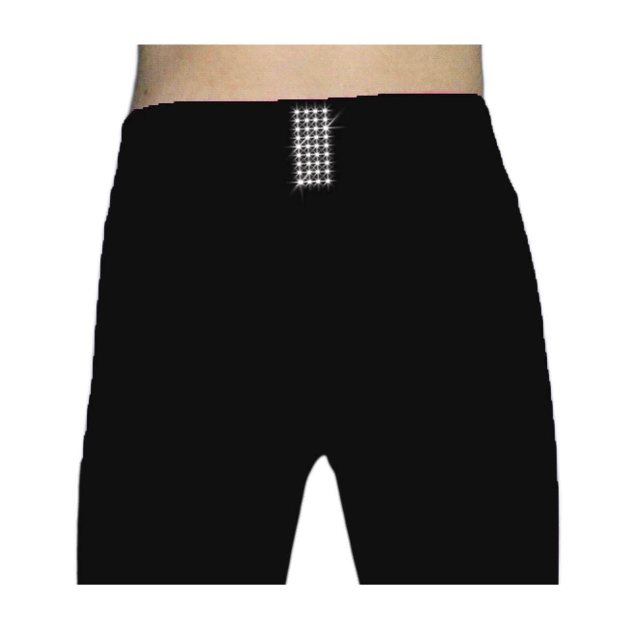 ChloeNoel PS711 Solid Color Skinny Yoga Off Ice Elite Figure Skating Pants W/ Front Pocket And Swarovski Crystal Block 2 ChloeNoel PS711 Solid Color Skinny Yoga Off Ice Elite Figure Skating Pants W/ Front Pocket And Swarovski Crystal Block - Image 2