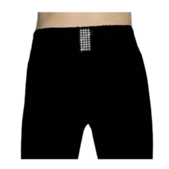 ChloeNoel PS792 3" Waist Band Black/Color Cuffs Elite Figure Skating Pants & Front Pocket & Swarovski Crystal Block -Paramount Happy Shop PS792 BB back 89795.1655362204