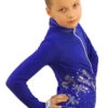 IceDress Figure Skating Outfit - Thermal - Shine (Cornflower Blue With Silver)