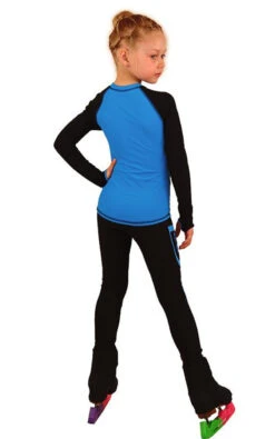 IceDress Figure Skating Outfit - Thermal - IceDress Lite (Linglish With Leggings) (Black With Blue) -Paramount Happy Shop a1e9d03c61f6 29939 55059 87914.1582431182