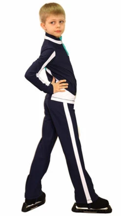 IceDress Figure Skating Outfit - Thermal - Crossover For Boys(Grey-Dark Blue, White And Mint) -Paramount Happy Shop a5b76bdee06f 14461 80227.1582430734