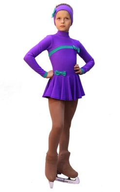 IceDress Figure Skating Dress - Thermal - Bows (40% OFF, Purple And Mint)
