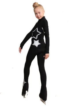 IceDress Figure Skating Pants - Thermal - Star Sky (Black With Silver) -Paramount Happy Shop ae96ab3556d6 79850 71859 48351.1601469263