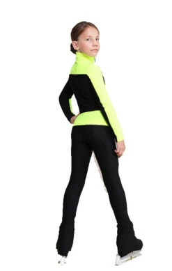 IceDress Figure Skating Pants - Thermal - Bubble Gum (Black, Fluorescent Lime) -Paramount Happy Shop afb2b89b5b9a 06568 99138 41779.1601498554