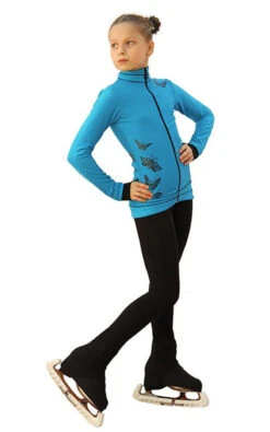 IceDress Figure Skating Outfit - Thermal - Flying (Blue With Black)