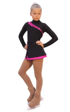 IceDress Figure Skating Dress-Thermal - Lasso(Black With Fuchsia) -Paramount Happy Shop b24b34dc6bc7 39202 57163 49574 60016 09561.1582447893
