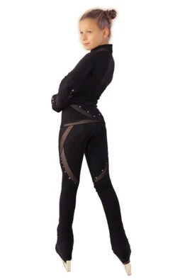 IceDress - Figure Skating Training Outfit - Cascade(Black With Rhinestones) -Paramount Happy Shop b3de4a625005 11127 95542 38470.1582437612