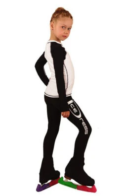 IceDress Figure Skating Outfit - Thermal - IceDress Lite (Linglish With Leggings) (Black With White) -Paramount Happy Shop bb6b3a8aba7f 02566 36143 57483.1582446463