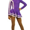 IceDress Figure Skating Dress - Thermal - Star (Purple And White)