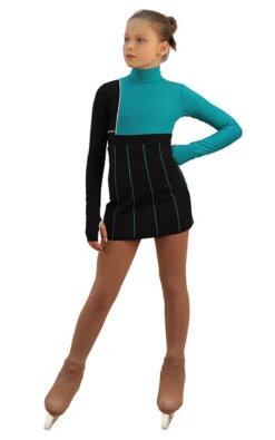 IceDress Figure Skating Dress - Thermal - IceFashion (Black With Emerald) -Paramount Happy Shop bebcc11b0b52 27836 31807 32983.1582470507