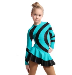 IceDress Figure Skating Dress - Thermal - Serpantine (15% OFF, Size CXL, Mint With Black Lycra) -Paramount Happy Shop c1fab185b898 97709 56437 81267.1681213845