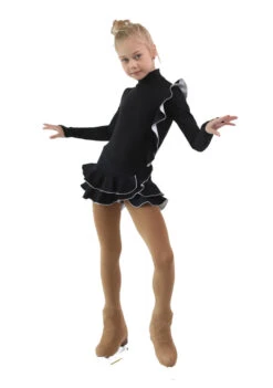 IceDress Figure Skating Dress - Thermal - Flamenco (Black With White) -Paramount Happy Shop c2207cdcfffe 40788 86777 13121.1582512135