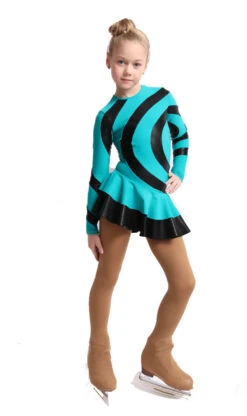 IceDress Figure Skating Dress - Thermal - Serpantine (15% OFF, Size CXL, Mint With Black Lycra) -Paramount Happy Shop cdfa87f3cc83 30271 59041 52608.1681213845