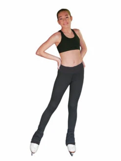 ChloeNoel PS792 3" Waist Band Black/Color Cuffs Elite Figure Skating Pants & Front Pocket & Swarovski Crystal Block -Paramount Happy Shop chloenoel black elite 3 waist band pant w color cuffs front pocket 10 34539.1655362204