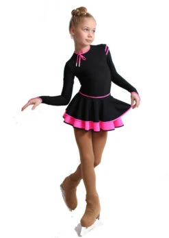 IceDress Figure Skating Dress - Thermal - Duet (Black With Hot Pink) -Paramount Happy Shop d307874935a3 40305 94658 78142 22287.1582513124