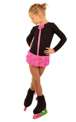 IceDress Figure Skating Dress - Thermal - Buff (Black With Hot Pink) -Paramount Happy Shop d3a74a4d963c 07124 78608.1582437722