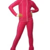 IceDress Figure Skating Thermal Pants -Todes(Fuchsia With White Line)