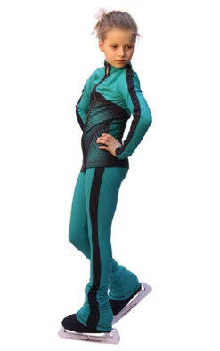 IceDress Figure Skating Outfit - Thermal - Jump (Mint With Dark Grey Stripes) -Paramount Happy Shop d73419e348a3 46577 65548 28448 01002 24774 73682.1582448134