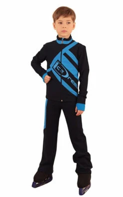 IceDress Figure Skating Outfit - Thermal - IceDress For Boys(Black With Blue)