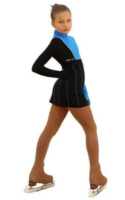 IceDress Figure Skating Dress - Thermal - IceFashion (Black With Blue) -Paramount Happy Shop d9ed9ce20ccf 71998 18292 53175.1582440766