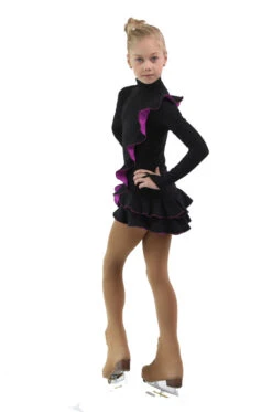 IceDress Figure Skating Dress - Thermal - Flamenco (Black With Purple) -Paramount Happy Shop db001b29de1a 64896 73020 11356.1582513876