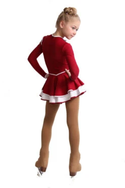 IceDress Figure Skating Dress - Thermal - Duet (Burgundy With White) -Paramount Happy Shop e5b7afa6626c 71613 59748 16901.1582429673