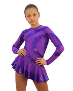 IceDress Figure Skating Dress - Thermal - Serpentine (Purple With Purple Lycra) -Paramount Happy Shop ece38c2e4ec2 17074 34415 07384.1582446275