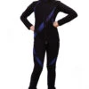IceDress Figure Skating Outfit - Thermal - Cascade (Black With Blue Thermo-applications)