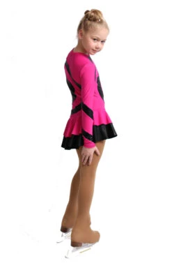 IceDress Figure Skating Dress - Thermal - Serpentine (Fuchsia With Black Lycra) -Paramount Happy Shop fe3b153eb32c 23679 22573 16011.1582494397