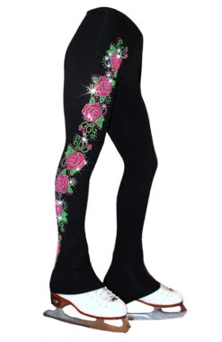 Ice Skating Pants With "Roses Swirls" Design